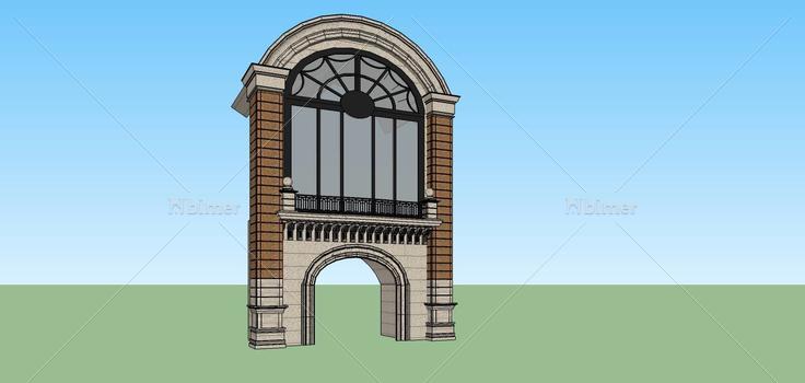 建筑构件-门头(76208)su模型下载