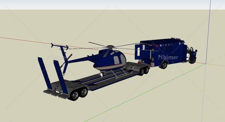 拉直升机出动(140034)su模型下载