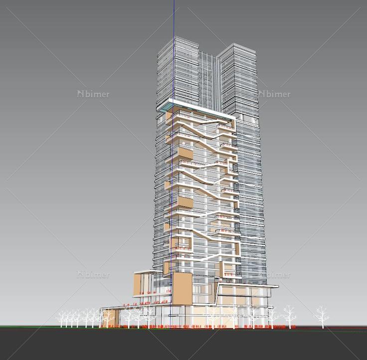 某办公建筑(71915)su模型下载