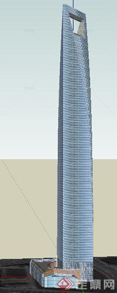 现代城市超高层办公建筑设计SU模型