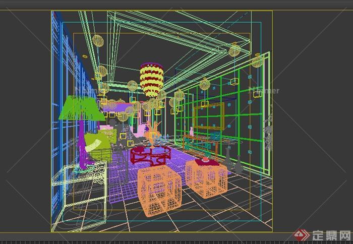 某豪华客厅空间设计3DMAX模型素材