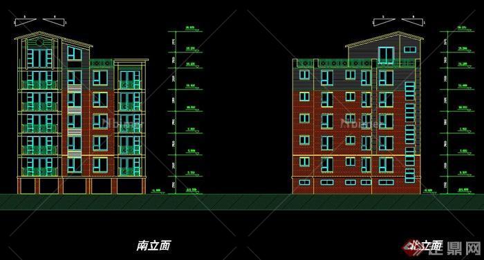 现代中式住宅楼建筑设计（SU、CAD）