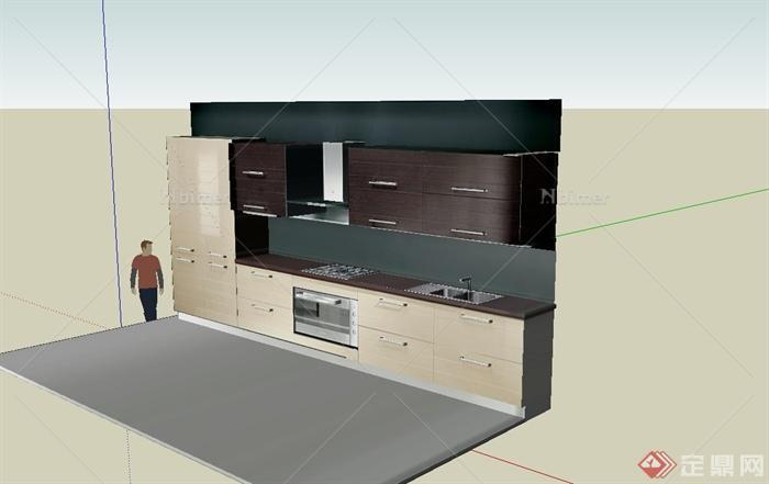 某现代厨房设施设计su模型