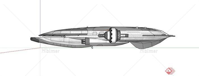 现代大型太空飞船设计SU模型