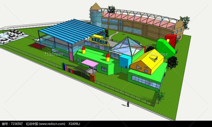 彩色铁棚户外幼儿园