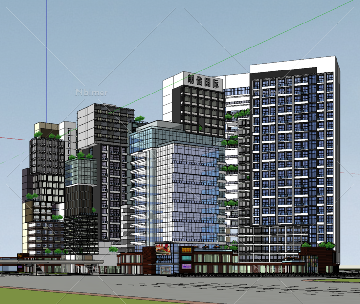 朗信国际住宅区SketchUp模型