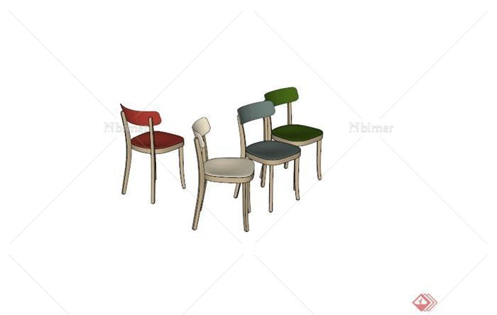 现代高脚椅子设计合集SU模型