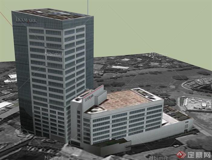 利盟公司大楼办公建筑SU模型