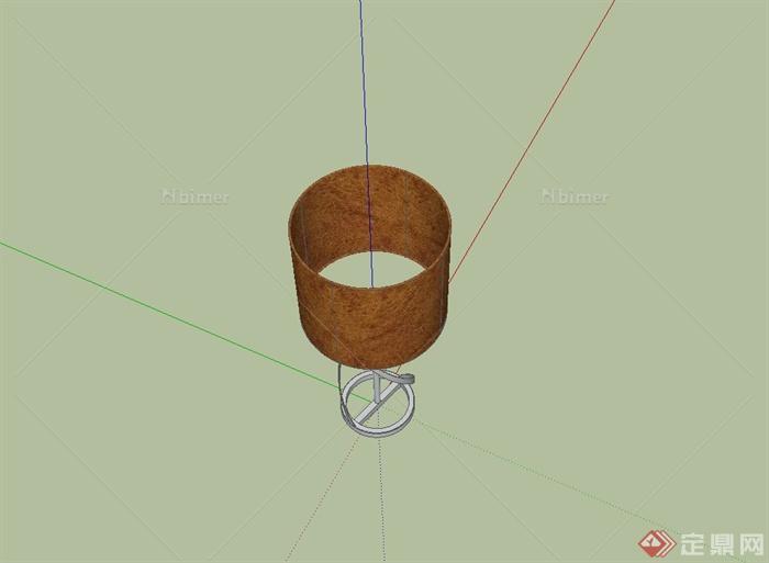 某现代酒店台灯设计su模型