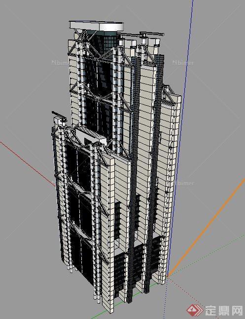 某现代商业建筑su模型