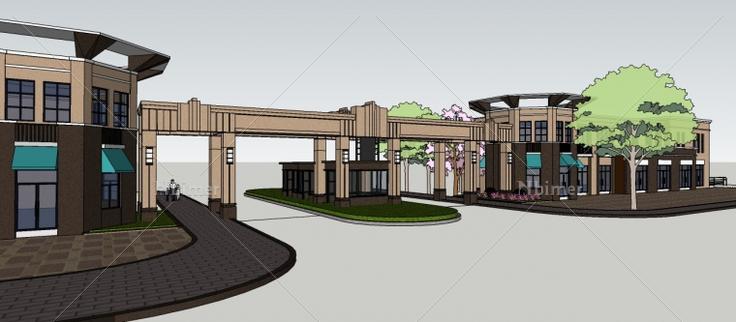 精美欧式门卫入口设计方案带SketchUp模型下载分