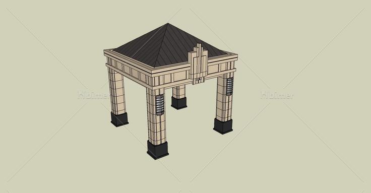 古典风格亭(75637)su模型下载