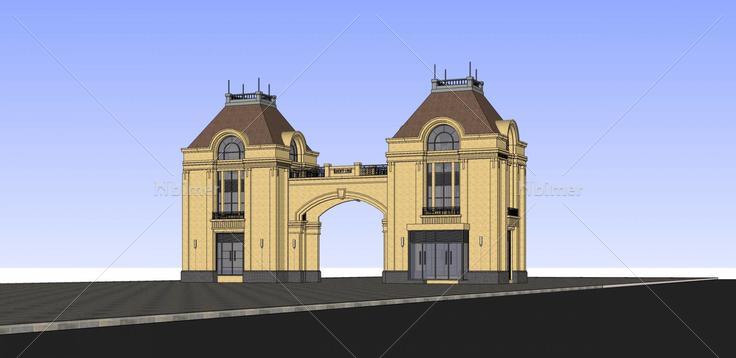 法式--大门(34171)su模型下载