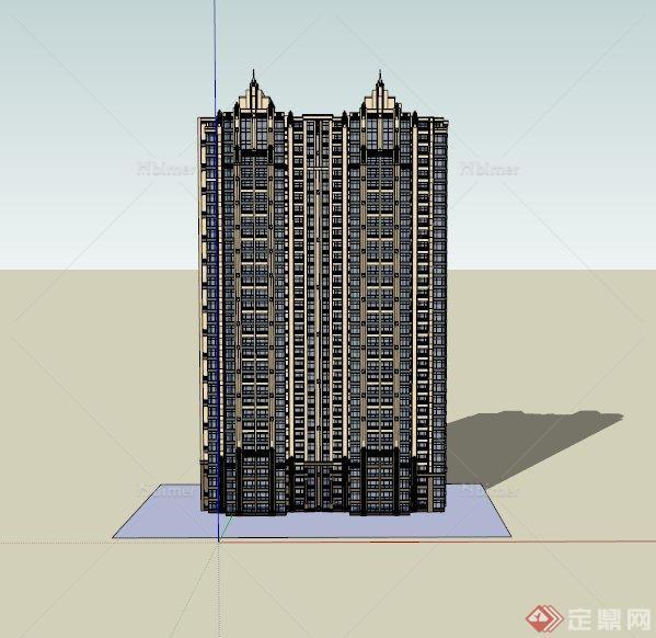 某欧式高层办公建筑设计SU模型