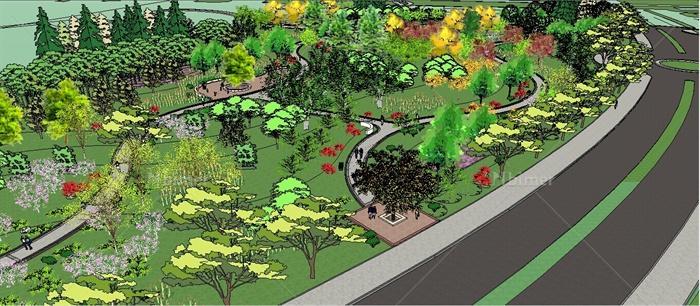 某公园景观规划设计sketchup模型[原创]