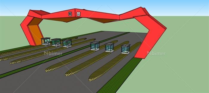 某高速路收费站建筑设计SU模型