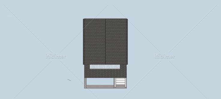 美式小别墅正立面(80820)su模型下载