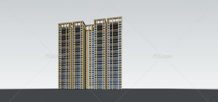 现代高层住宅楼(69816)su模型下载