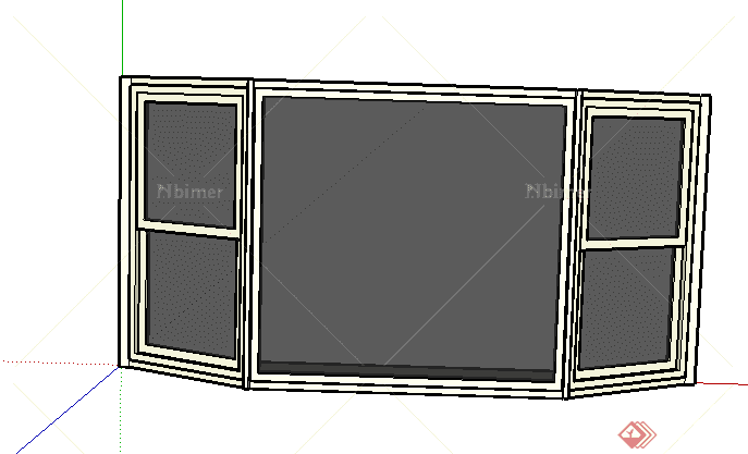 某现代风格室内窗户设计SU模型2