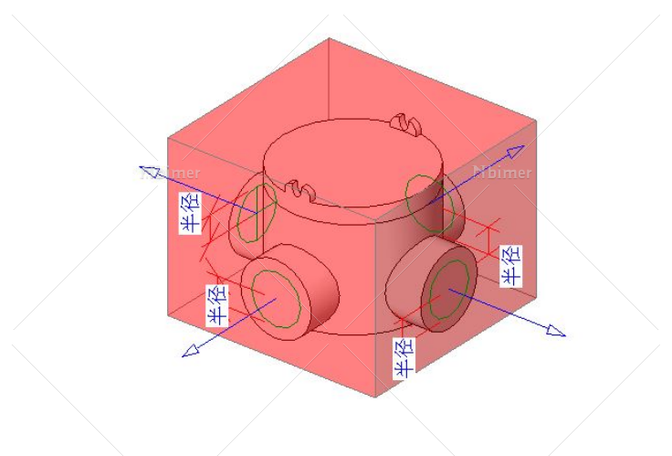 暗灰色或淡蓝色PVC导管出口盒