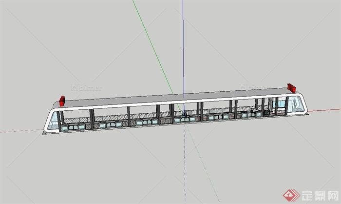 现代风格地铁站设计su模型[原创]