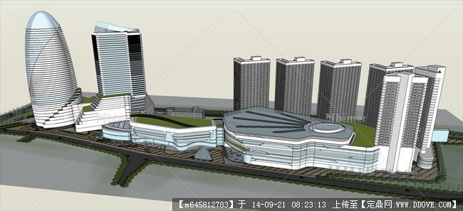 Sketch Up 精品模型----商业综合体建筑概念设计