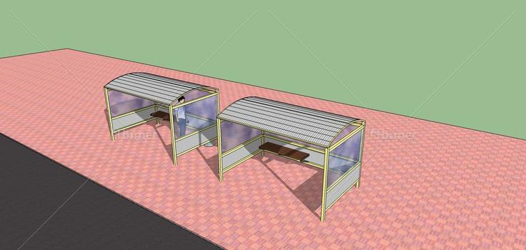 公交站亭(69928)su模型下载