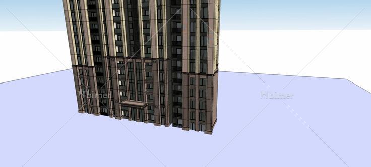 新古典风格高层住宅楼(75149)su模型下载