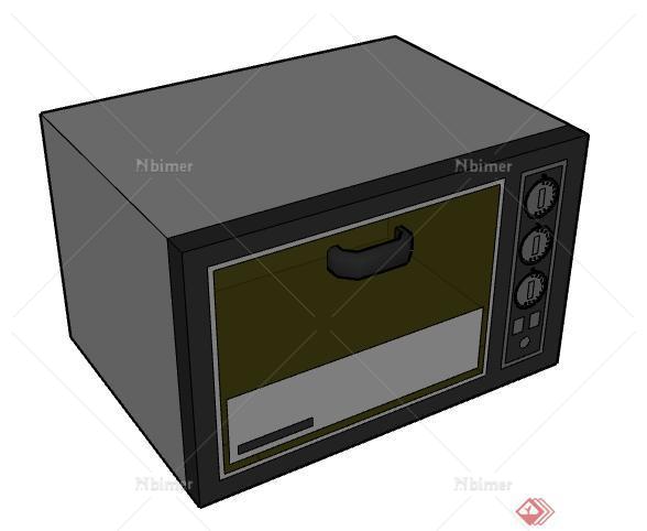 一个微波炉的厨卫设施设计SU模型