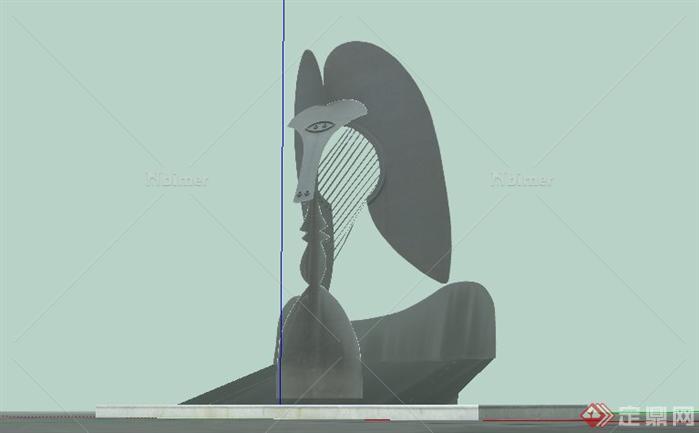 现代抽象雕塑景观6SketchUp(SU)3D模型