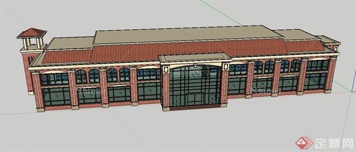 某欧式双层办公楼建筑设计SU模型