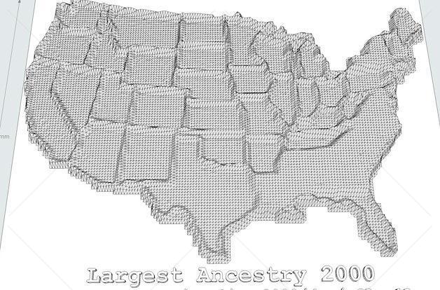 美国的3D世系图