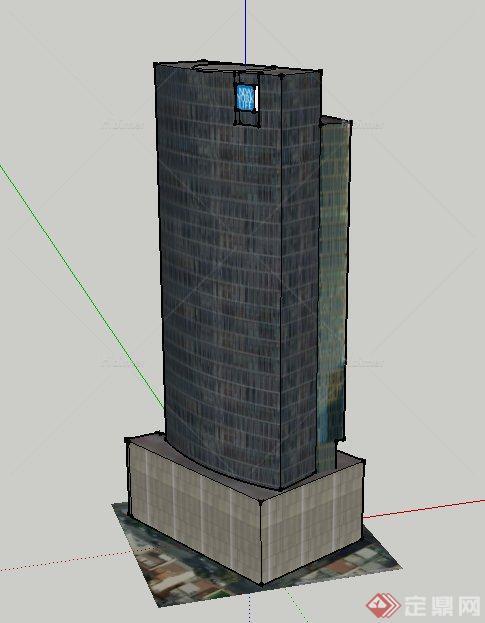 现代某银行高层建筑设计SU模型