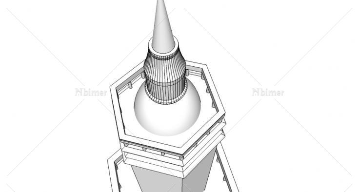 伊斯兰柱塔SketchUp模型提供分享下载