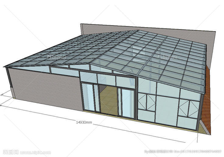 阳光房建筑草图大师SU模型图片