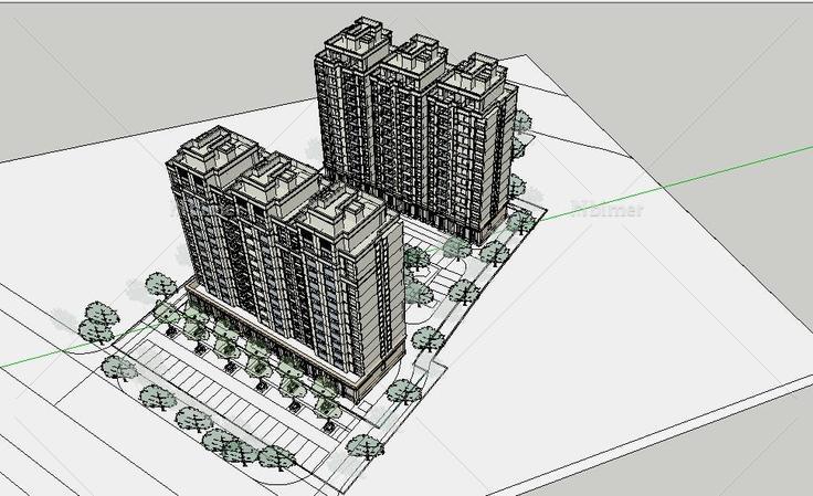 商住楼(82950)su模型下载