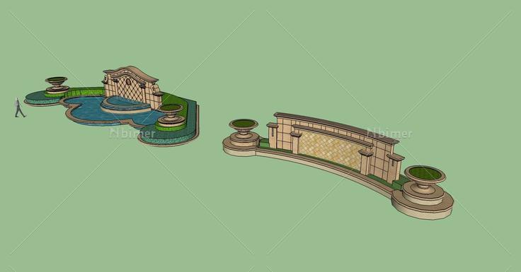 相關資料景牆水池設計su模型定鼎園林其他景牆圍牆設計