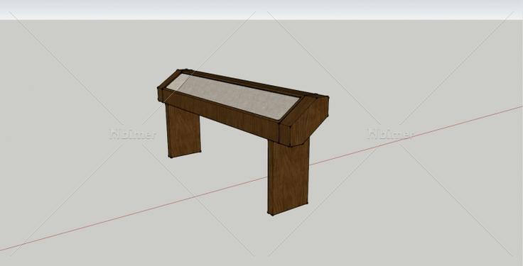 一种斜展柜SketchUp模型下载分享带截图预览