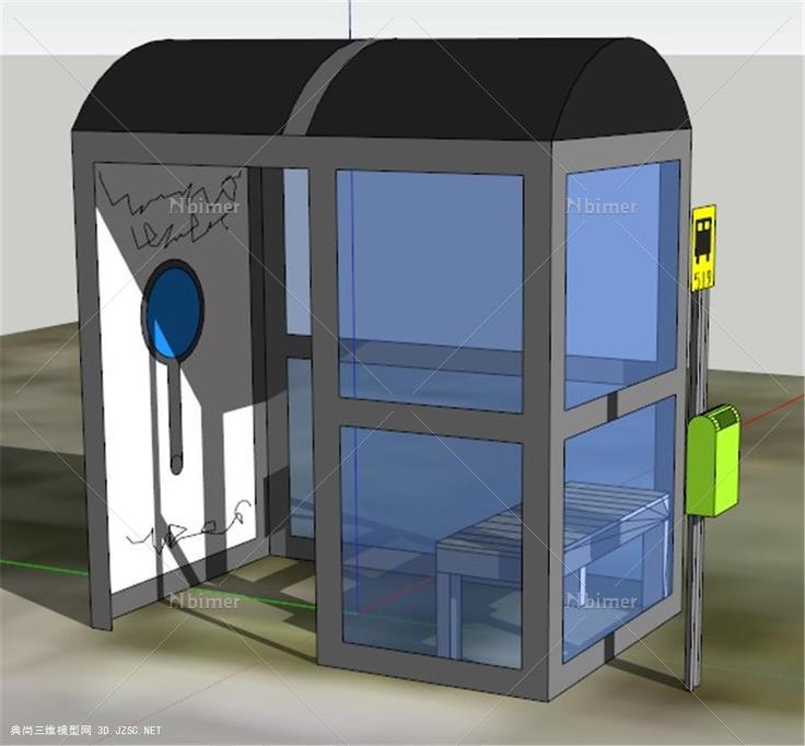 公交站台112su模型