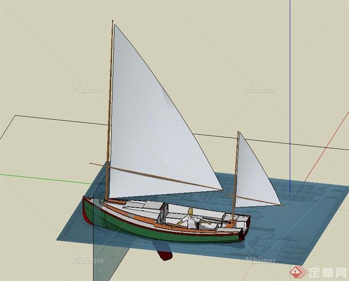某交通工具帆船设计SU模型