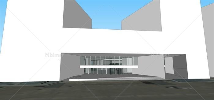 华盛顿国家美术馆东馆建筑设计su模型