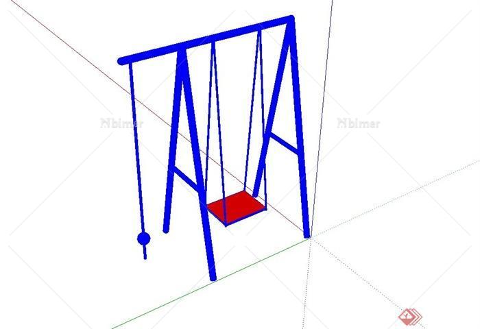 室外秋千架器材SU模型设计[原创]