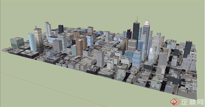 某现代风格城市规划建筑方案SU模型