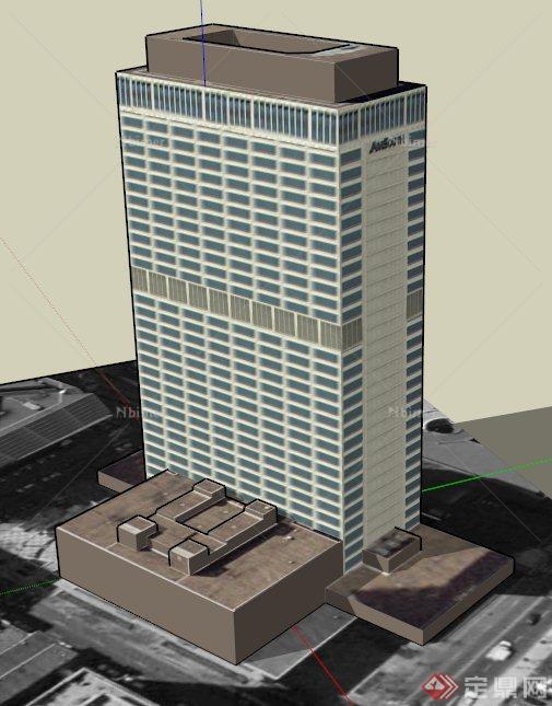南方某办公大楼建筑设计SU模型