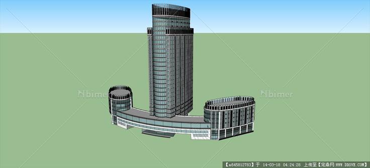 Sketch Up 精品模型---现代高层酒店单体