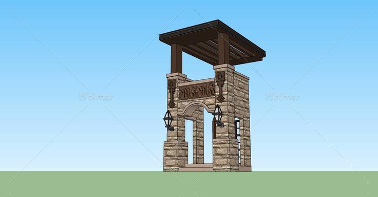 建筑构件-门头(80099)su模型下载