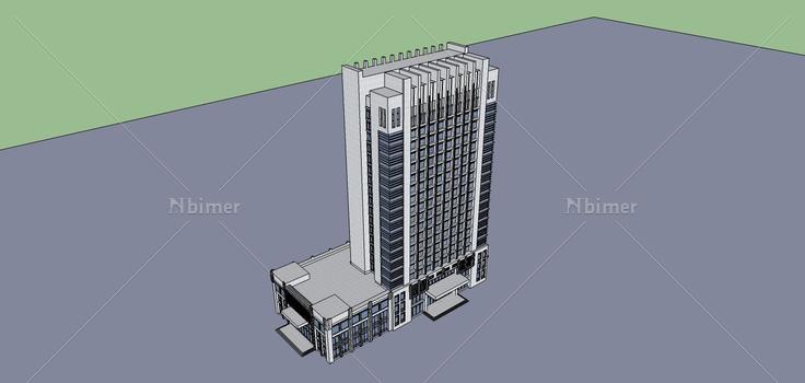 现代风格办公楼(70353)su模型下载