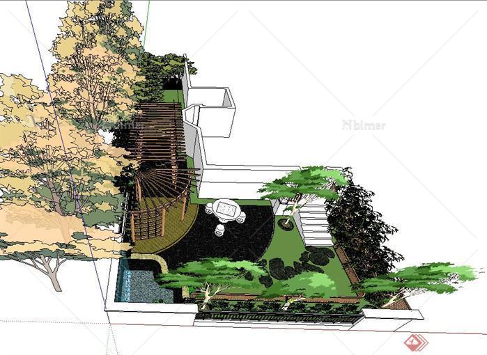某庭院景观设计SU模型5