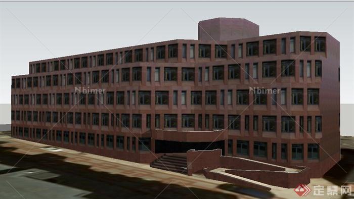 现代某五层办公楼建筑设计SU模型