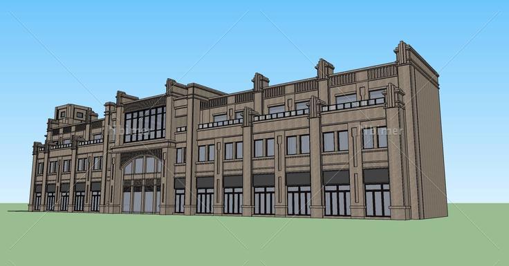古典风格商业楼(79611)su模型下载